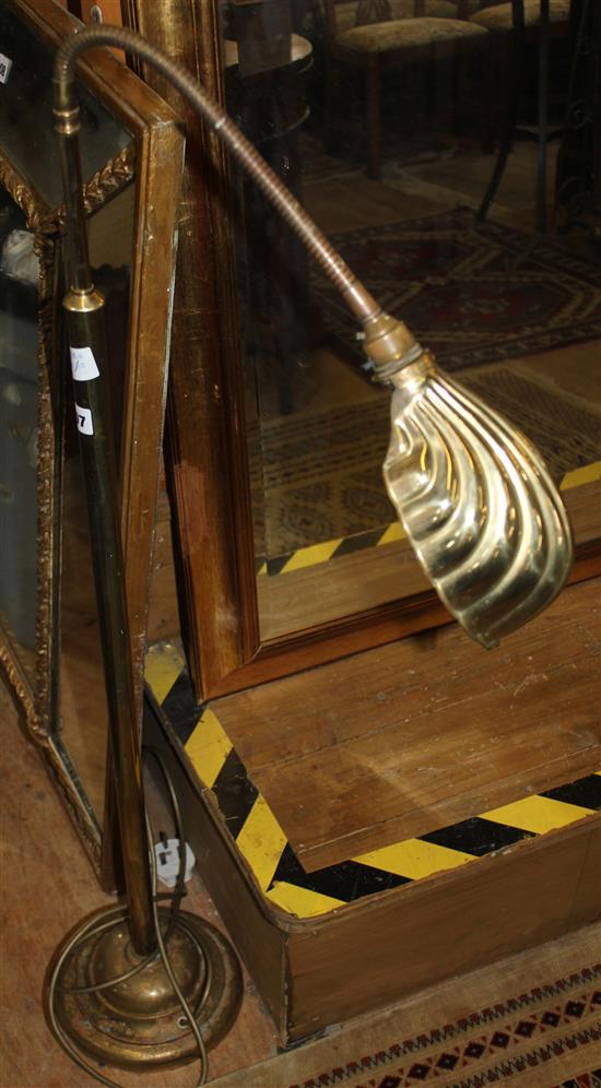 Brass standard lamp